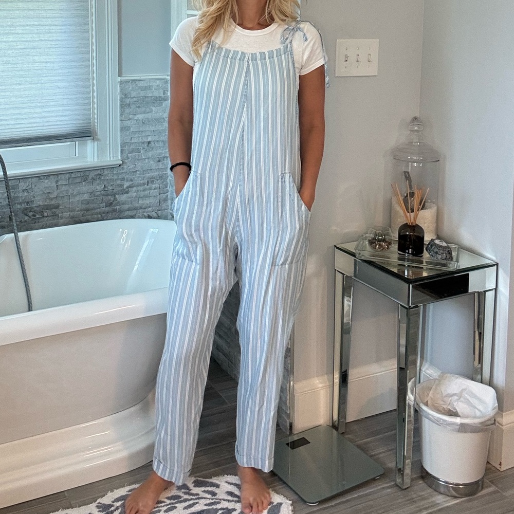 Bobi Striped Blue Jumpsuit